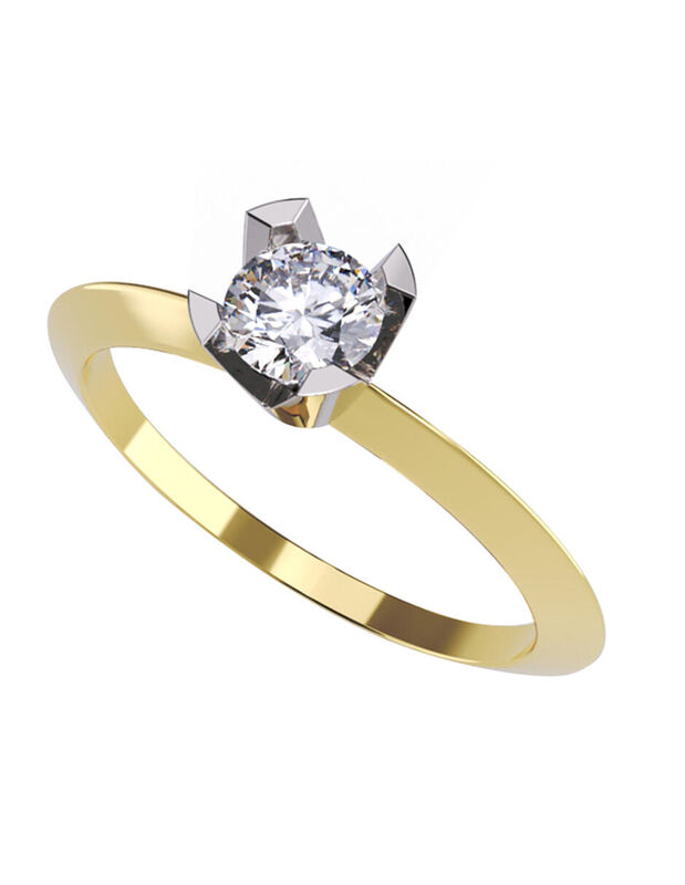 Anillo de Compromiso en Oro de 14K con Circonia... image number null