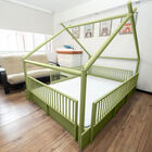 Matrimonial - Cama Chalet Montessori de Madera Duduk - Verde