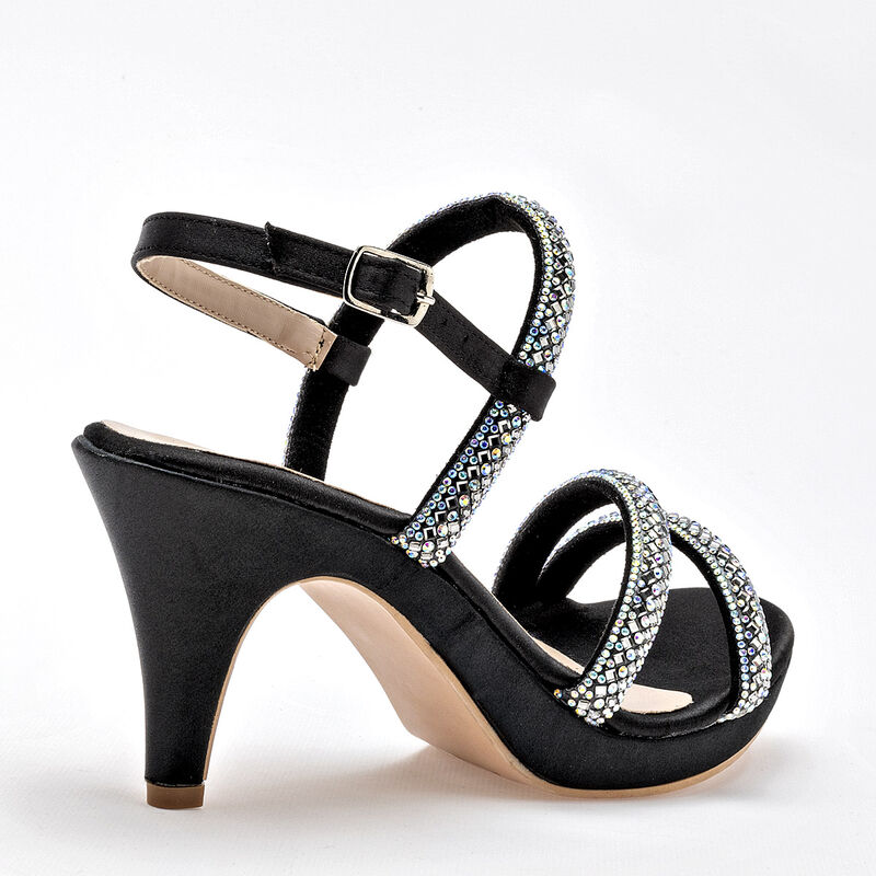 Stella Zapatillas de fiesta para mujer negro pl... image number null