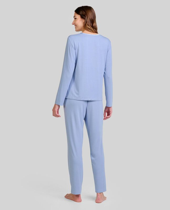 Pijama de Modal con Raso Acero image number null