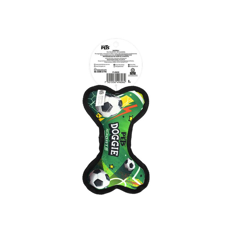 Fancy Pets Juguete Hueso de Tela Dise&ntilde;o Soccer ... image number null
