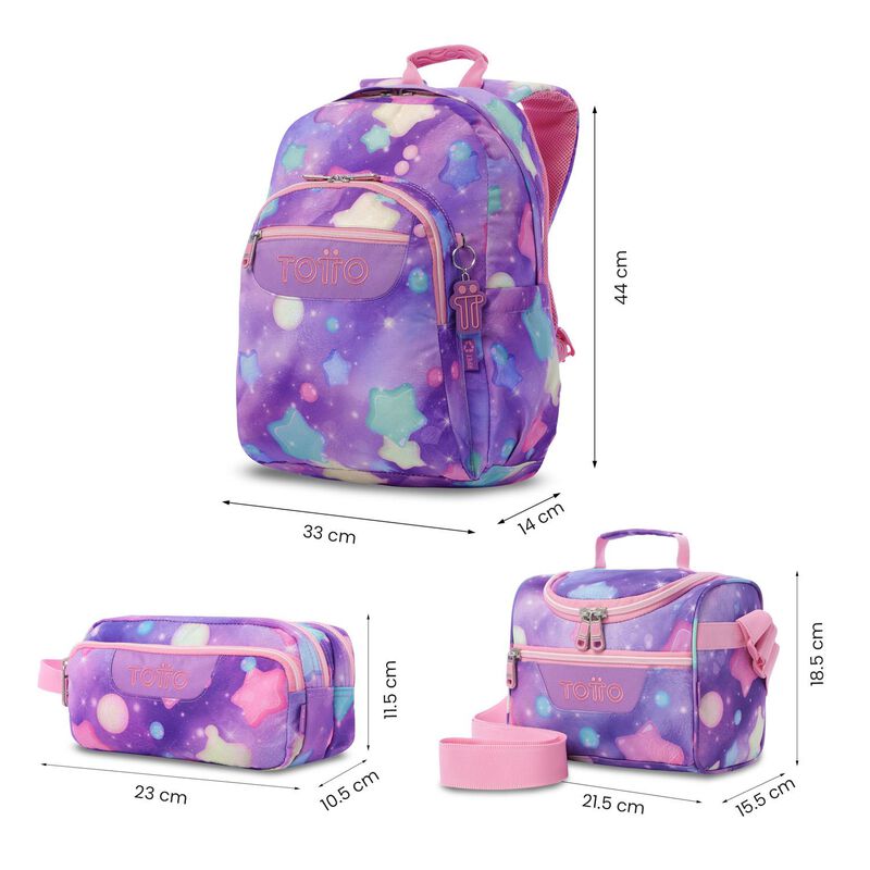 Kit Escolar Mochila Mediana, Lonchera Y Lapicer... image number null