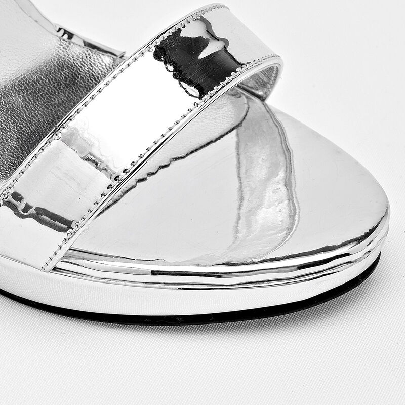 Crivelli zapatilla abierta para mujer plata cod... image number null