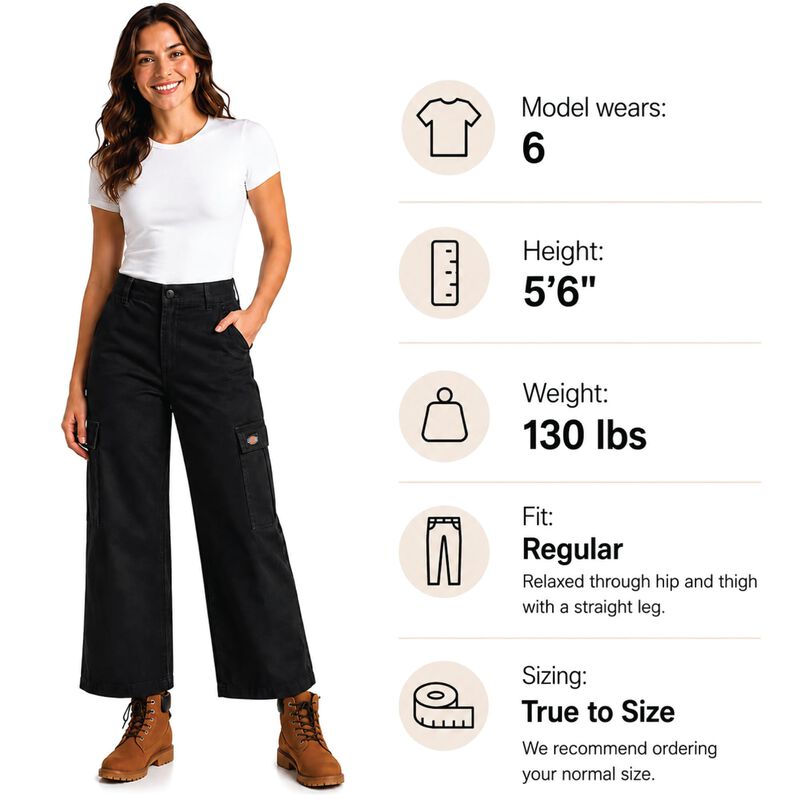 Pantalones Cargo Dickies Mujer Talle Alto Piern... image number null
