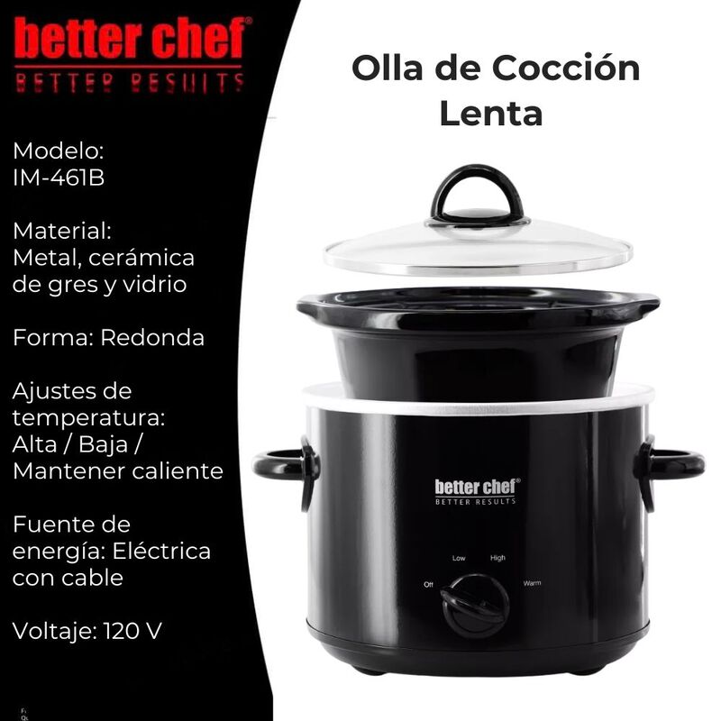 Olla El&eacute;ctrica De Lenta Cocci&oacute;n Better Chef Ver... image number null