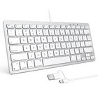 Teclado Con Cable Omoton Para Mac Con Interfaz Dual Blanco