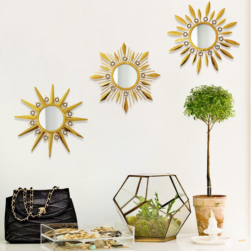 Espejo Manortang Champagne Gold De Pared Redond... image number null