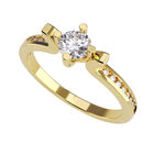 Anillo de Compromiso en Oro Amarillo 14K con Circonia -  Talla:5.5/ M368-14Y-CZ-55