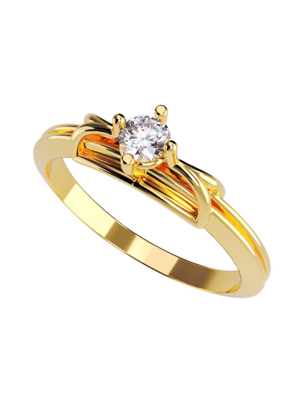 Anillo de Compromiso de 14K con Diamante de Lab... image number null