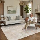 Alfombra Rugxara 140x180 Cm Beige Gris Abstracta