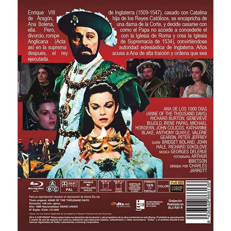 Ana De Los Mil D&iacute;as [blu-ray] (1969) Anne Of Th... image number null