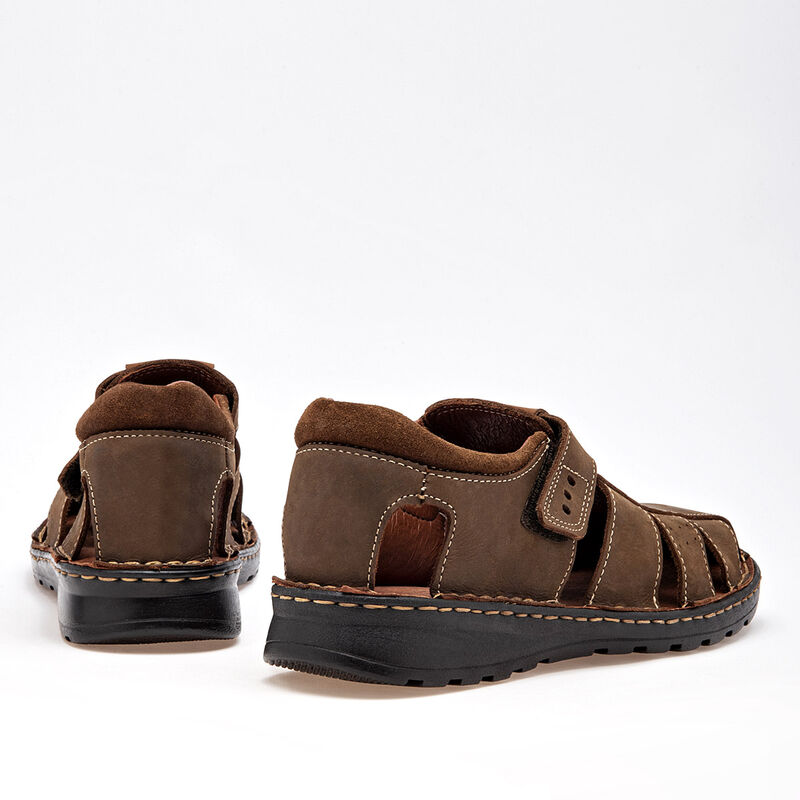 Moel Sandalia Piel Para Hombre Caf&eacute; Cod 121335-... image number null