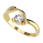 Anillo de Compromiso en Oro Amarillo 14K con Circonia -  Talla:10.5/ FJ739-14Y-CZ-105