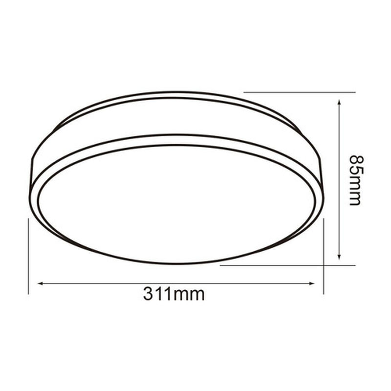Lampara Plafon Led 16w Sobreponer En Techo Fc-l... image number null