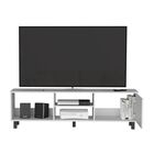 Mesa Para Tv Tunez Blanco Virtual Muebles