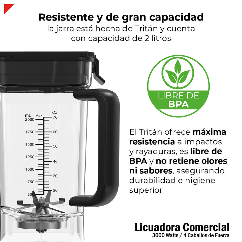 Bogner Licuadora Comercial 3000W 4Cf Bsb09S image number null