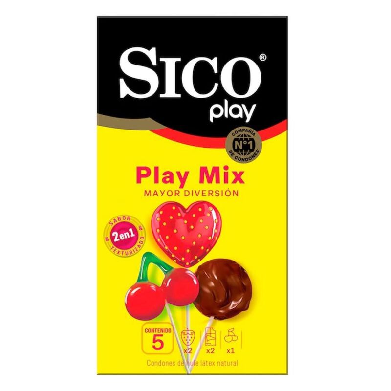 PRESERVATIVOS SICO PLAY MIX C/5 1 PZA image number null