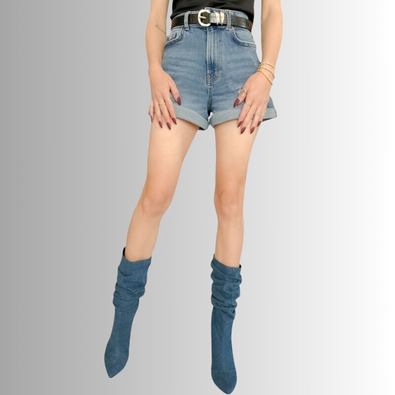 BOTA EFECTO CORRUGADO MALABIS BOT-1005 AZUL CON... image number null