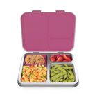 Fiambrera Bentgo Kids De Acero Inoxidable Con 3 Compartimentos, Color Fucsia
