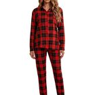 Pijama Navide&ntilde;a para Mujer con Botones Tela Suave y El&aacute;stica, Conjunto de pijama de invierno