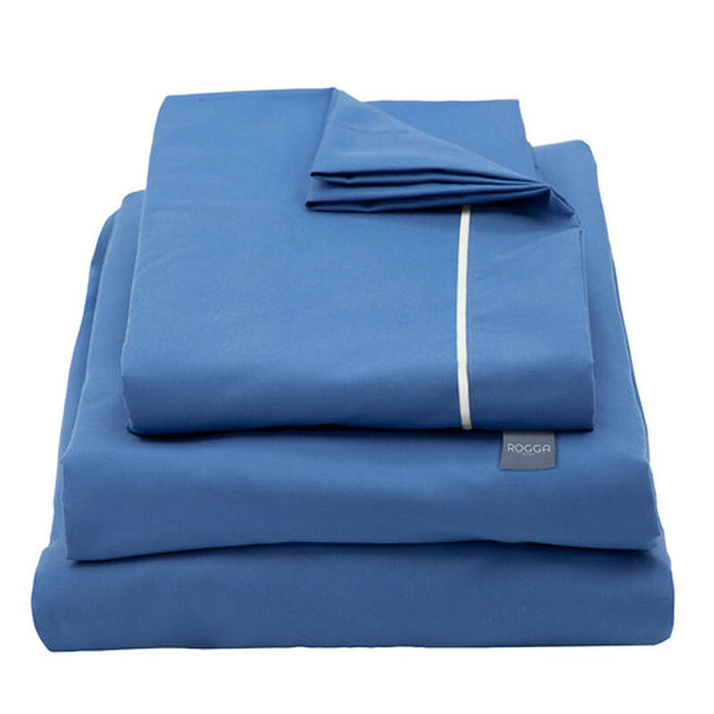 Juego de S&aacute;banas Queen Size Royal Touch Az&uacute;l Me... image number null