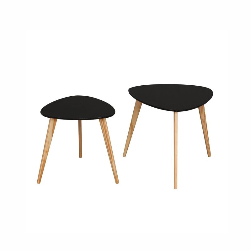 Juego de dos mesas auxiliares image number null