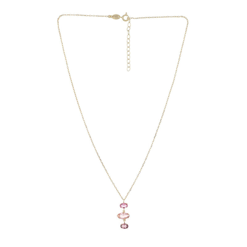 Gargantilla De Plata Dorada 925 Con Zirconias D... image number null