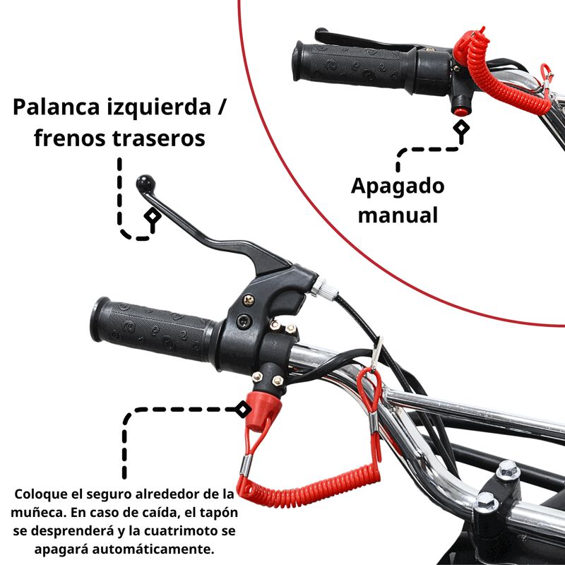 Cuatrimoto a Gasolina 49 cc 2T Arranque Manual ... image number null