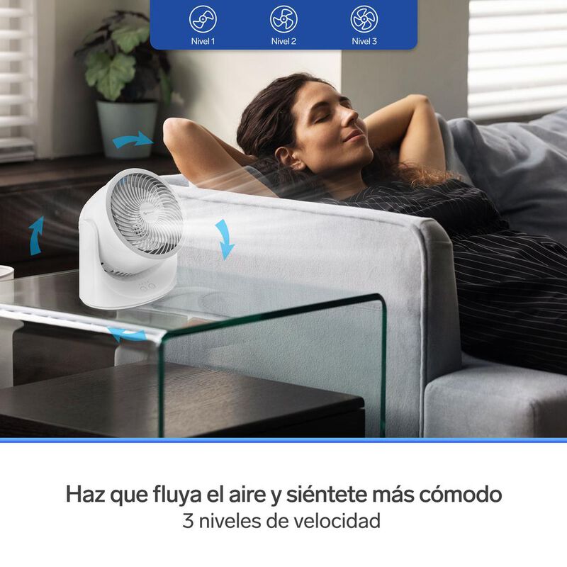 Ventilador con enfriador de aire y luz LED, par... image number null