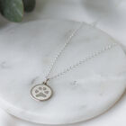 Dije Huellas de plata con cadena ajustable