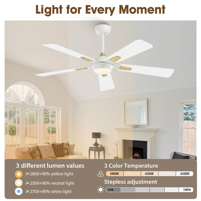 Ventilador De Techo Calorhoga 132 cm Blanco Con... image number null