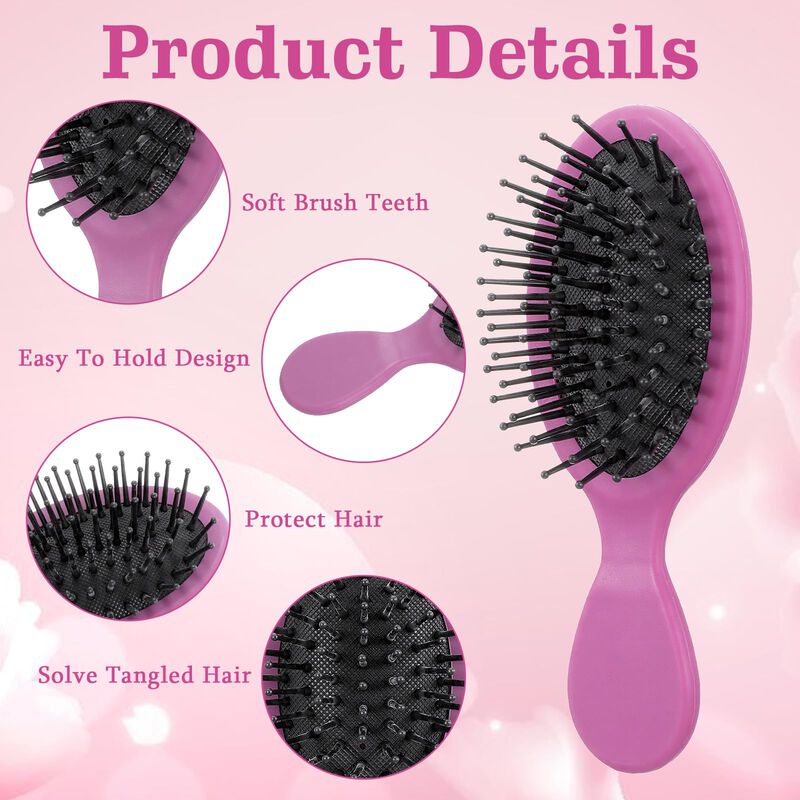 Cepillo De Pelo Caeuiciw Pack De 24 Mini Rosa I... image number null