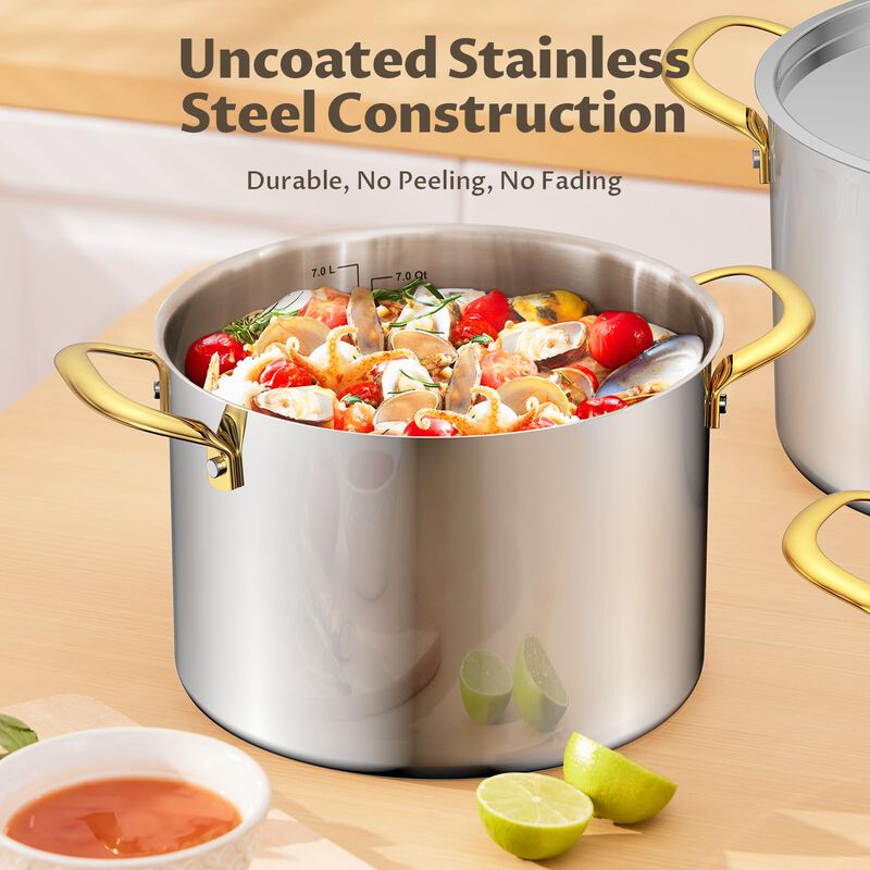 Olla de Caldo Bezia 12 Qt Acero Inoxidable con ... image number null