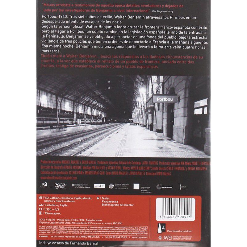 Qui&eacute;n Mat&oacute; a Walter Benjamin&hellip; [DVD] image number null