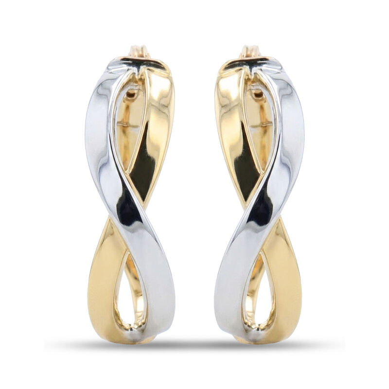 Arracadas Bicolor Oro 10k Elegantes | Bizzarro image number null