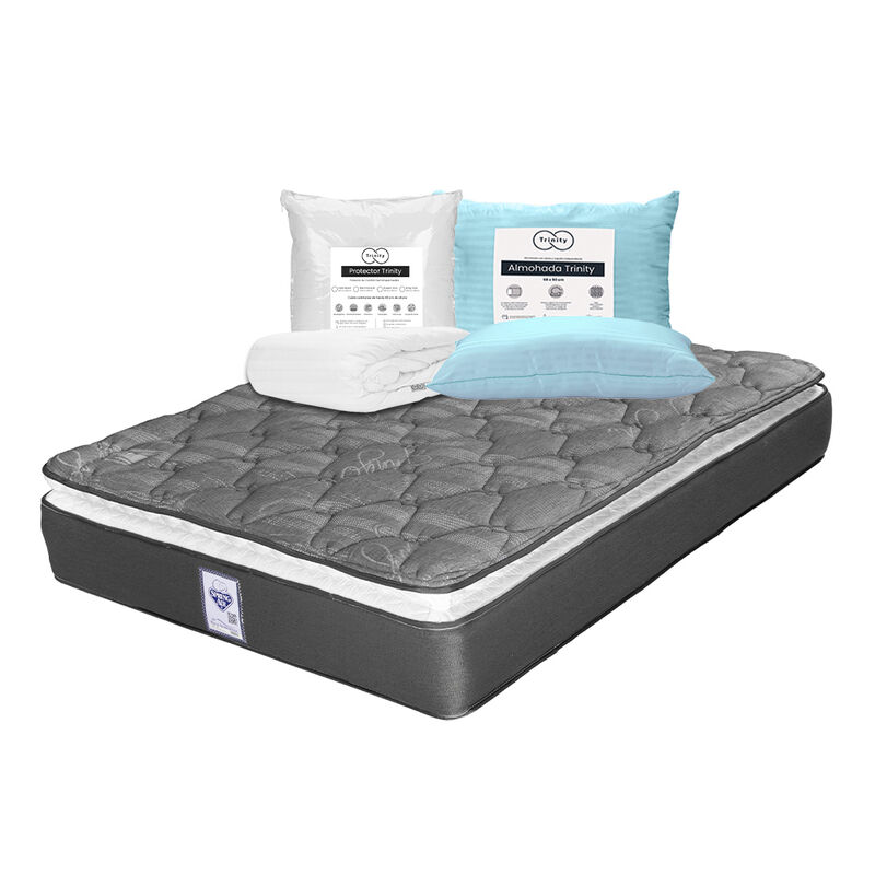Colch&oacute;n Aries King Size+Almohada Trinity+Protec... image number null