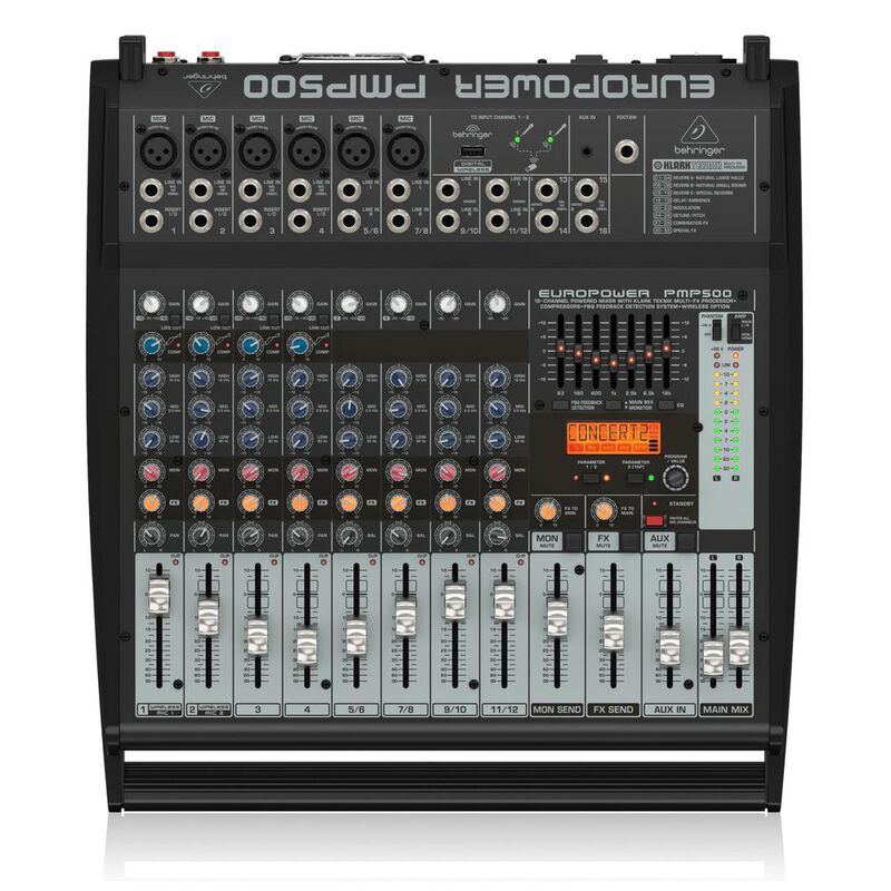 Behringer PMP500 Consola Activa 500w 12 Canales... image number null