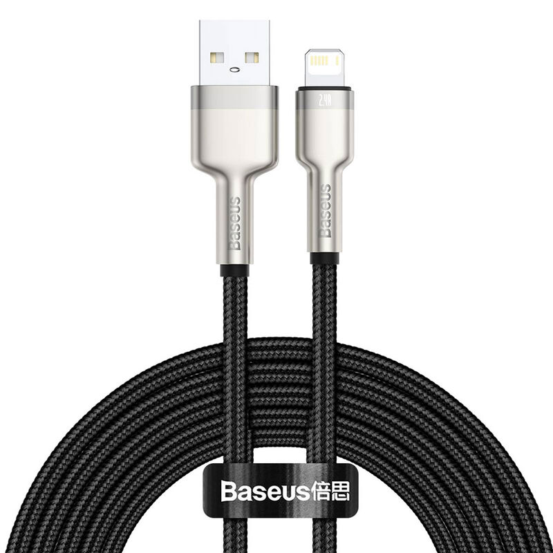 Cable de Datos Metálico Baseus USB a Lightning ... image number null