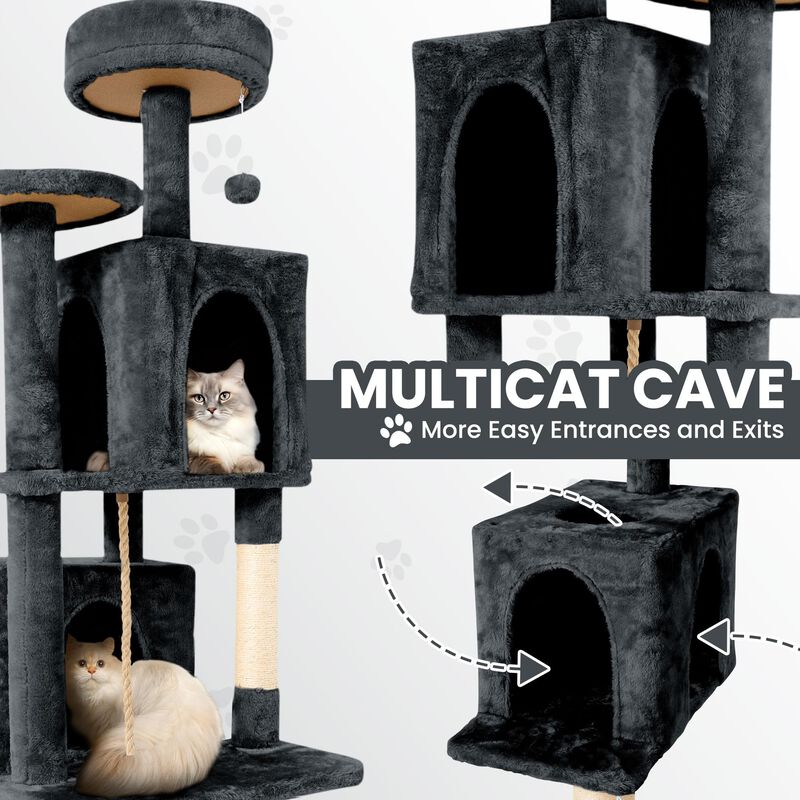 &Aacute;rbol Para Gatos Tscomon 150 cm Multi‑nivel Gri... image number null