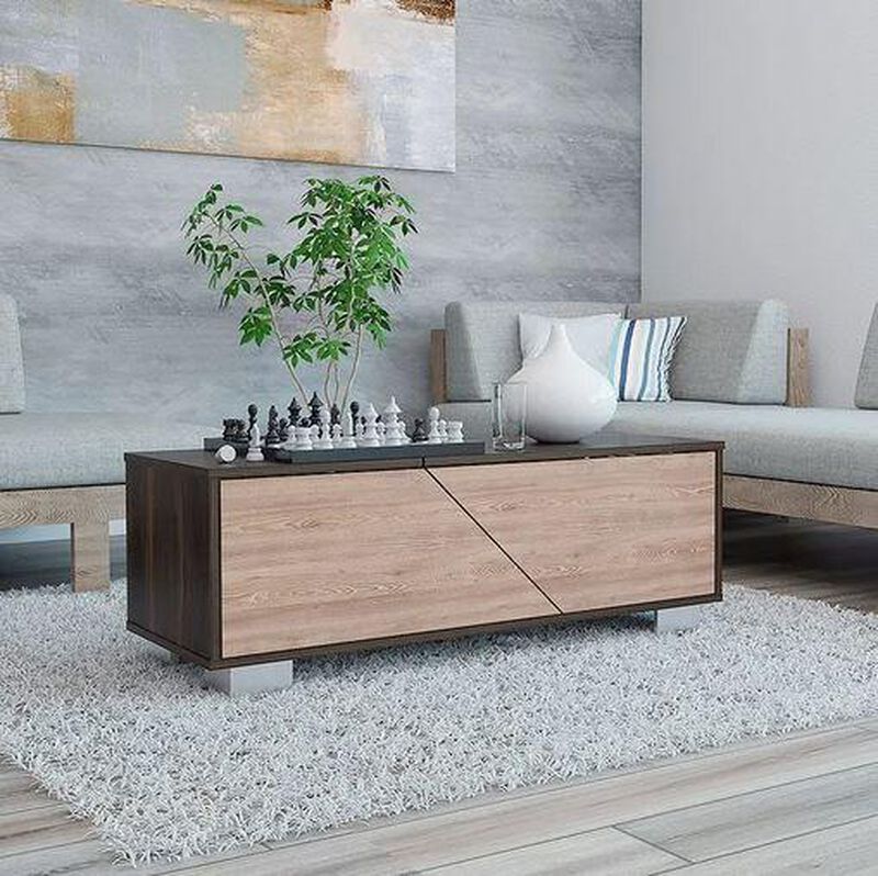 Mesa De Centro Ariel, Caoba Y Miel, Virtual Mue... image number null