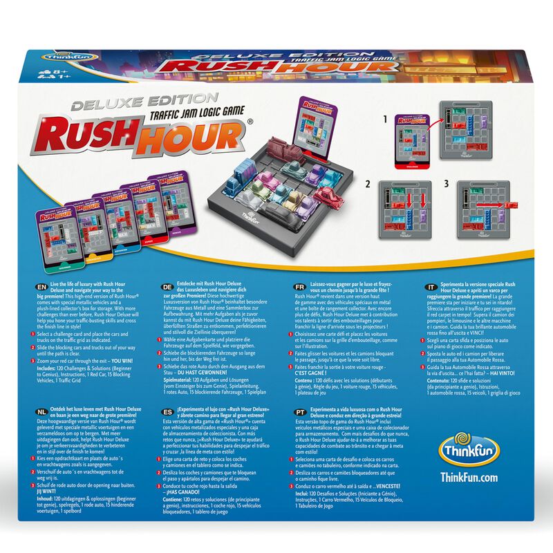 Juego De L&oacute;gica Thinkfun Rush Hour Deluxe Con E... image number null