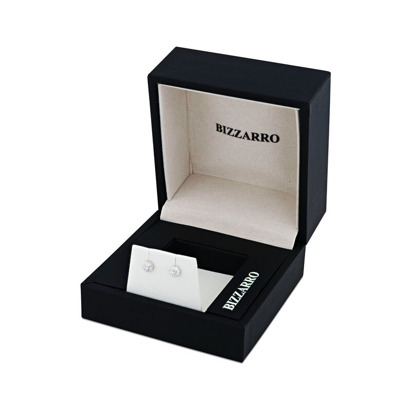 Broqueles De Oro Blanco 14k Con 20pts De Diaman... image number null