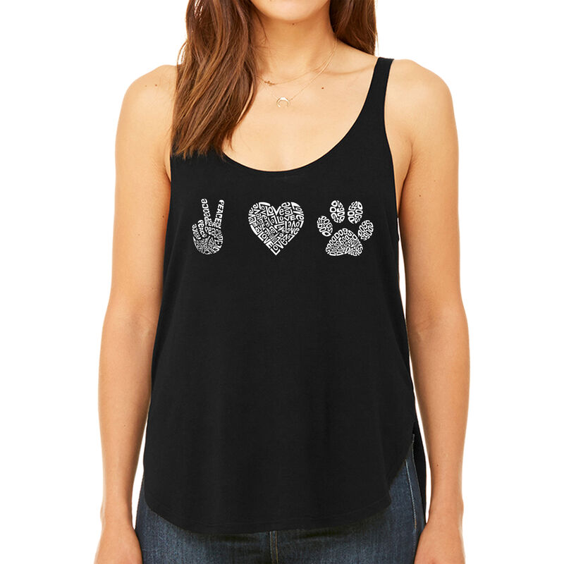 Tank Top Holgado Word Art Para Mujer - Paz Amor... image number null