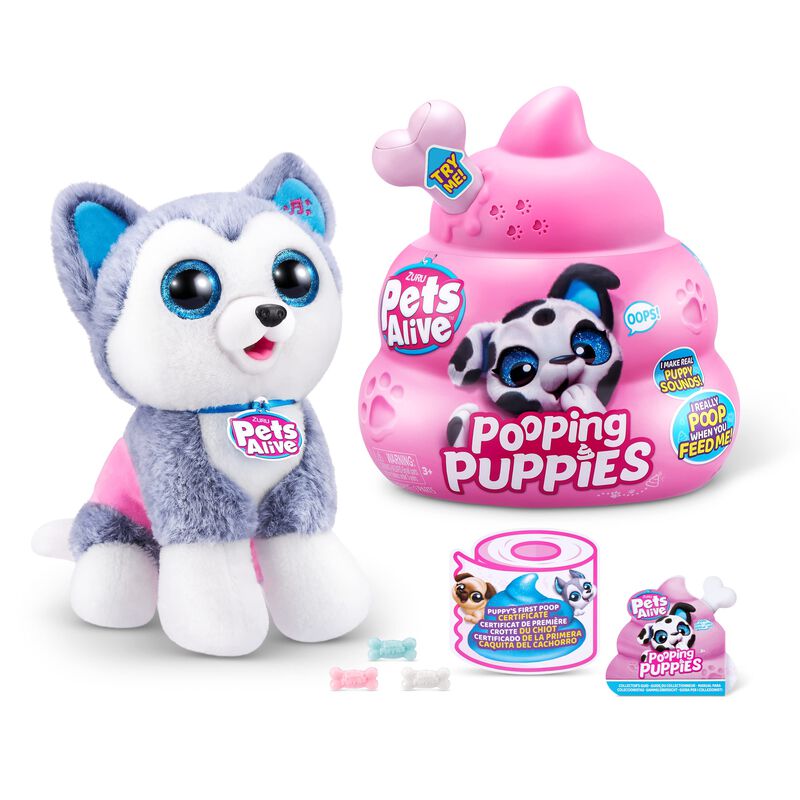 Peluche Pets Alive Pooping Puppies Husky De Zur... image number null