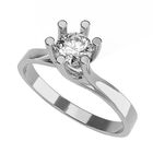 Anillo de Compromiso de 14K con Circonia Talla 4 ORO BLANCO 14K- / M466-14W-CZ-4