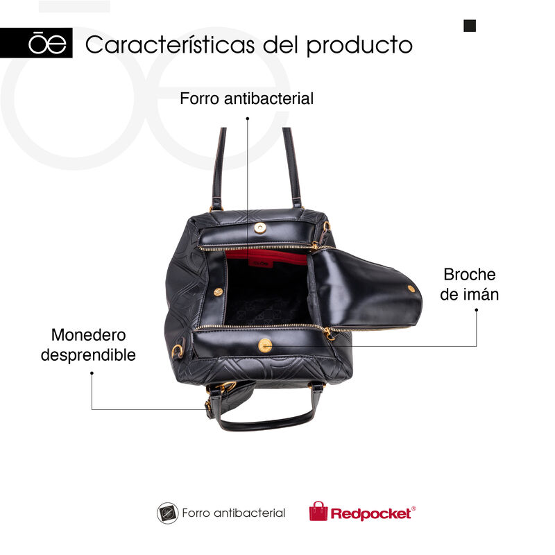 Bolsa Tote Chica Con Monedero Color Camel image number null