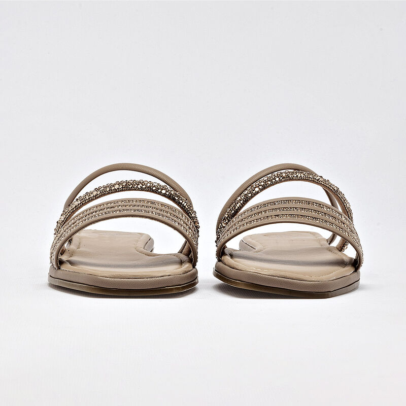 Ks sandalia piso para mujer beige dorado cod 14... image number null