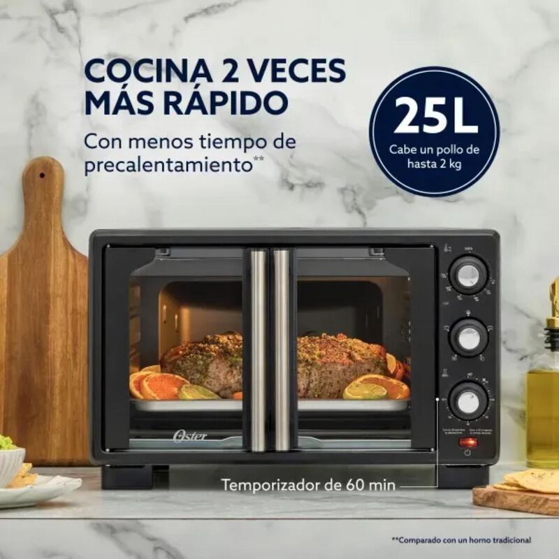 Horno El&eacute;ctrico Con Freidora De Aire Oster 25 L... image number null