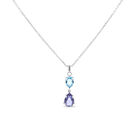 Dije Plata Blanca 925 Con Piedras De Color