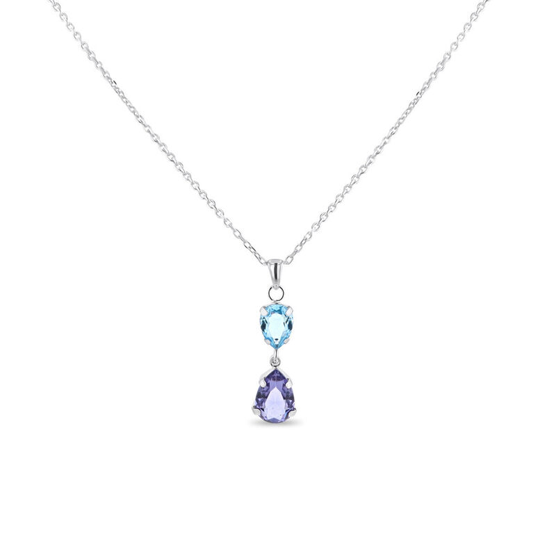 Dije Plata Blanca 925 Con Piedras De Color image number null